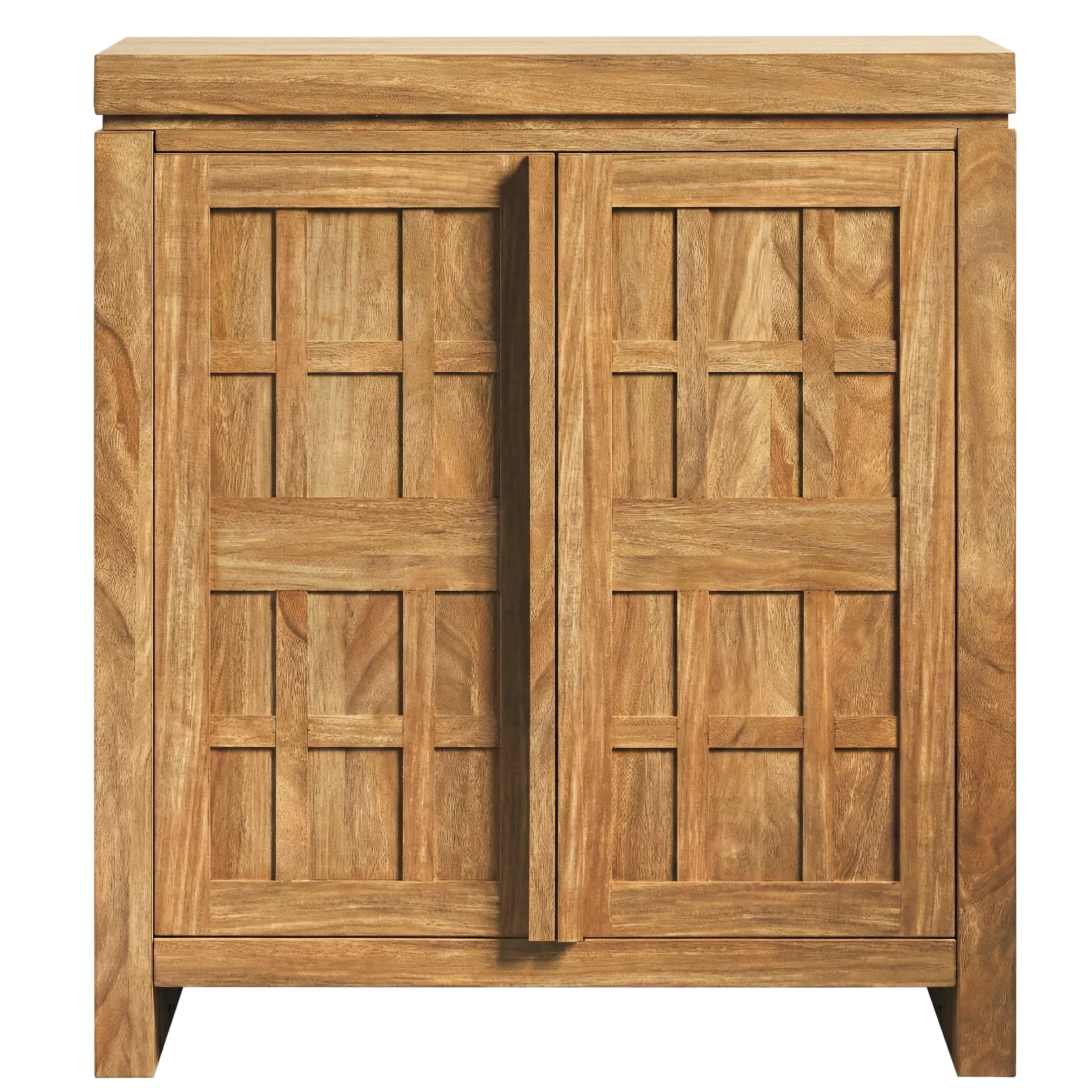 Booker Modern Windowpane Modular Storage Accent Cabinet