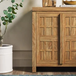 Booker Modern Windowpane Modular Storage Accent Cabinet