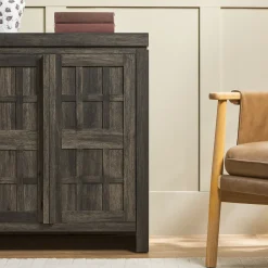 Booker Modern Windowpane Modular Storage Accent Cabinet