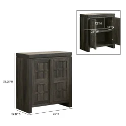 Booker Modern Windowpane Modular Storage Accent Cabinet