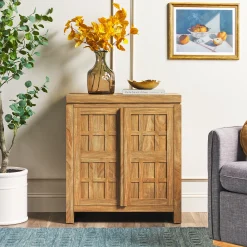Booker Modern Windowpane Modular Storage Accent Cabinet