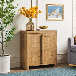 Booker Modern Windowpane Modular Storage Accent Cabinet