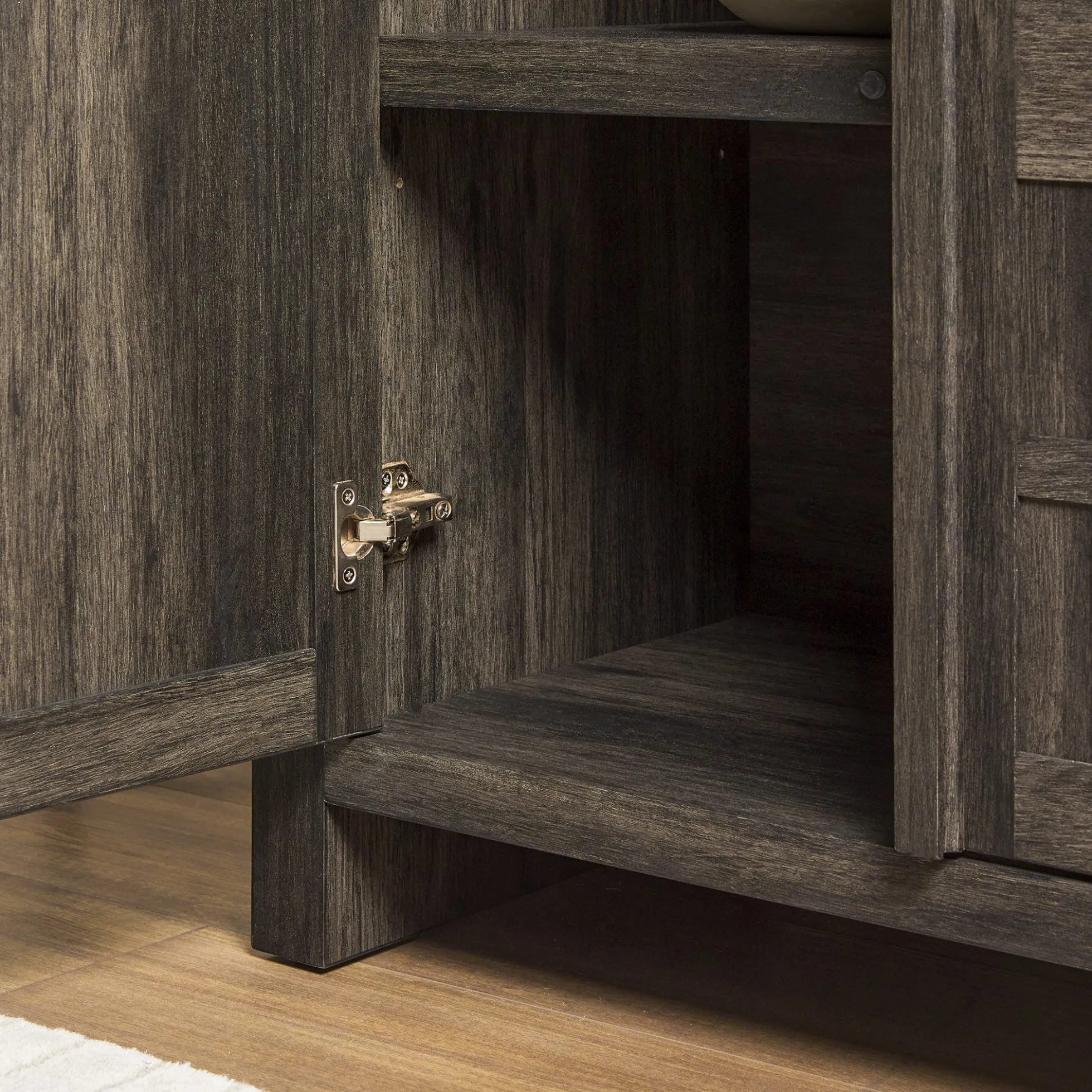 Booker Modern Windowpane Modular Storage Accent Cabinet