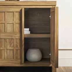 Booker Modern Windowpane Modular Storage Accent Cabinet
