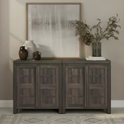 Booker Modern Windowpane Modular Storage Accent Cabinet