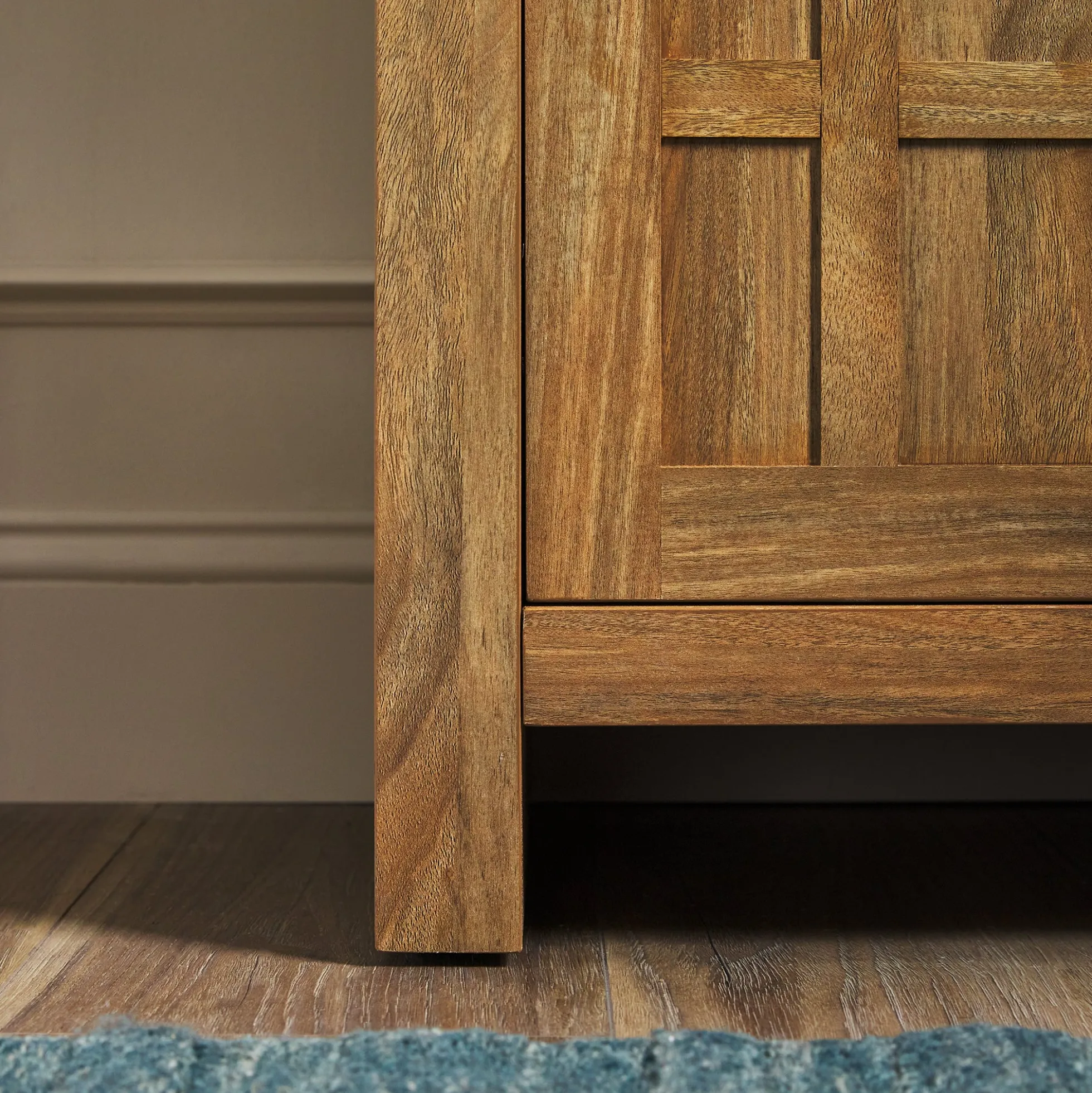 Booker Modern Windowpane Modular Storage Accent Cabinet