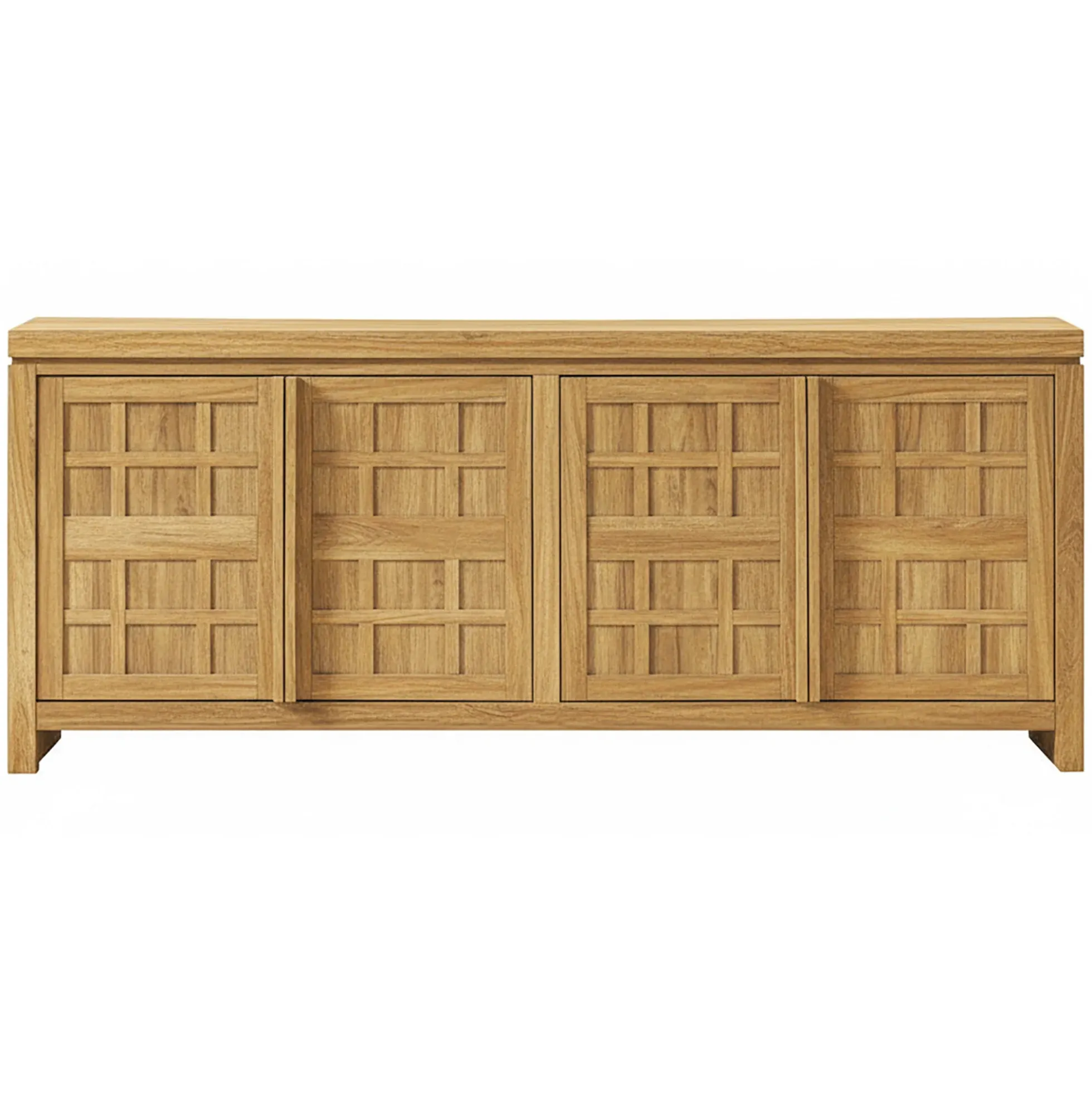Booker Modern Windowpane TV Stand Sideboard with Storage