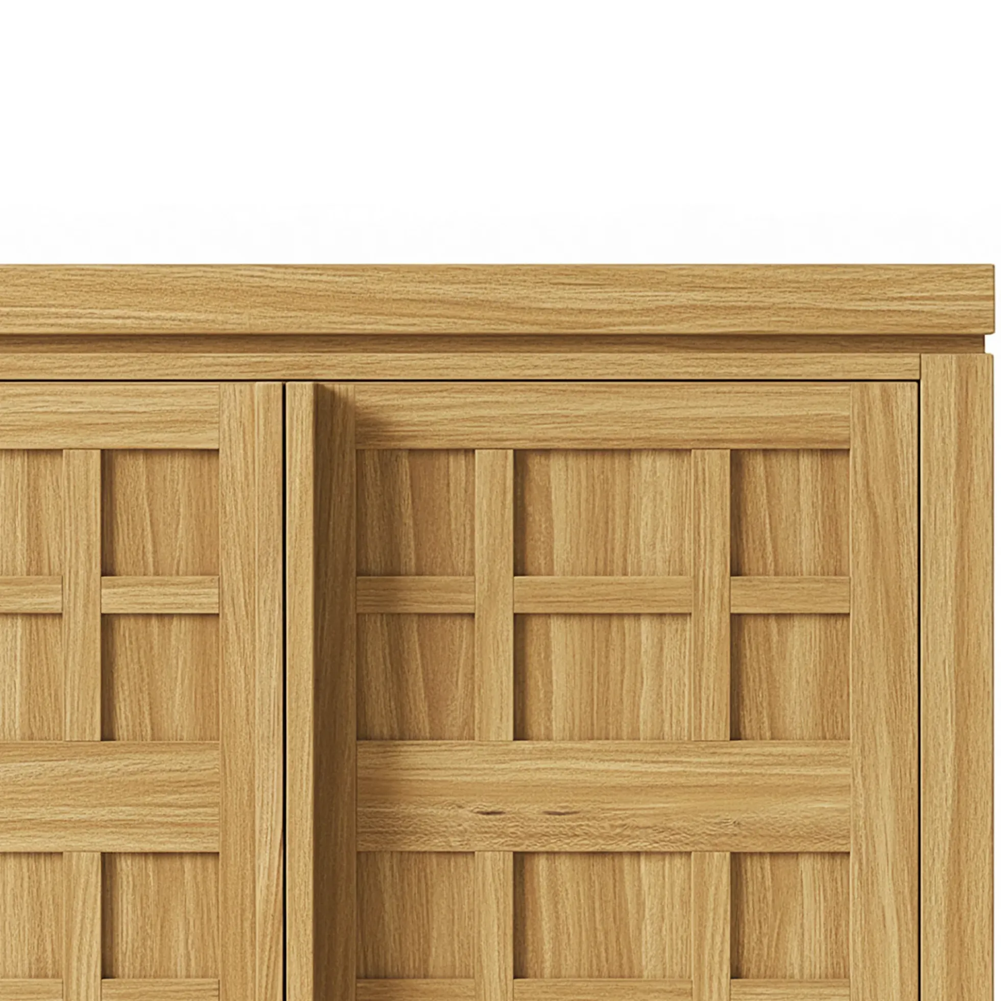 Booker Modern Windowpane TV Stand Sideboard with Storage