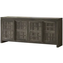 Booker Modern Windowpane TV Stand Sideboard with Storage