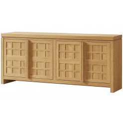 Booker Modern Windowpane TV Stand Sideboard with Storage