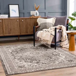 Boutique Rugs - Albie Charcoal & Beige Area Rug - Clearance