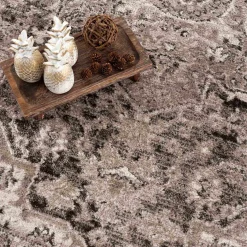 Boutique Rugs - Albie Charcoal & Beige Area Rug - Clearance