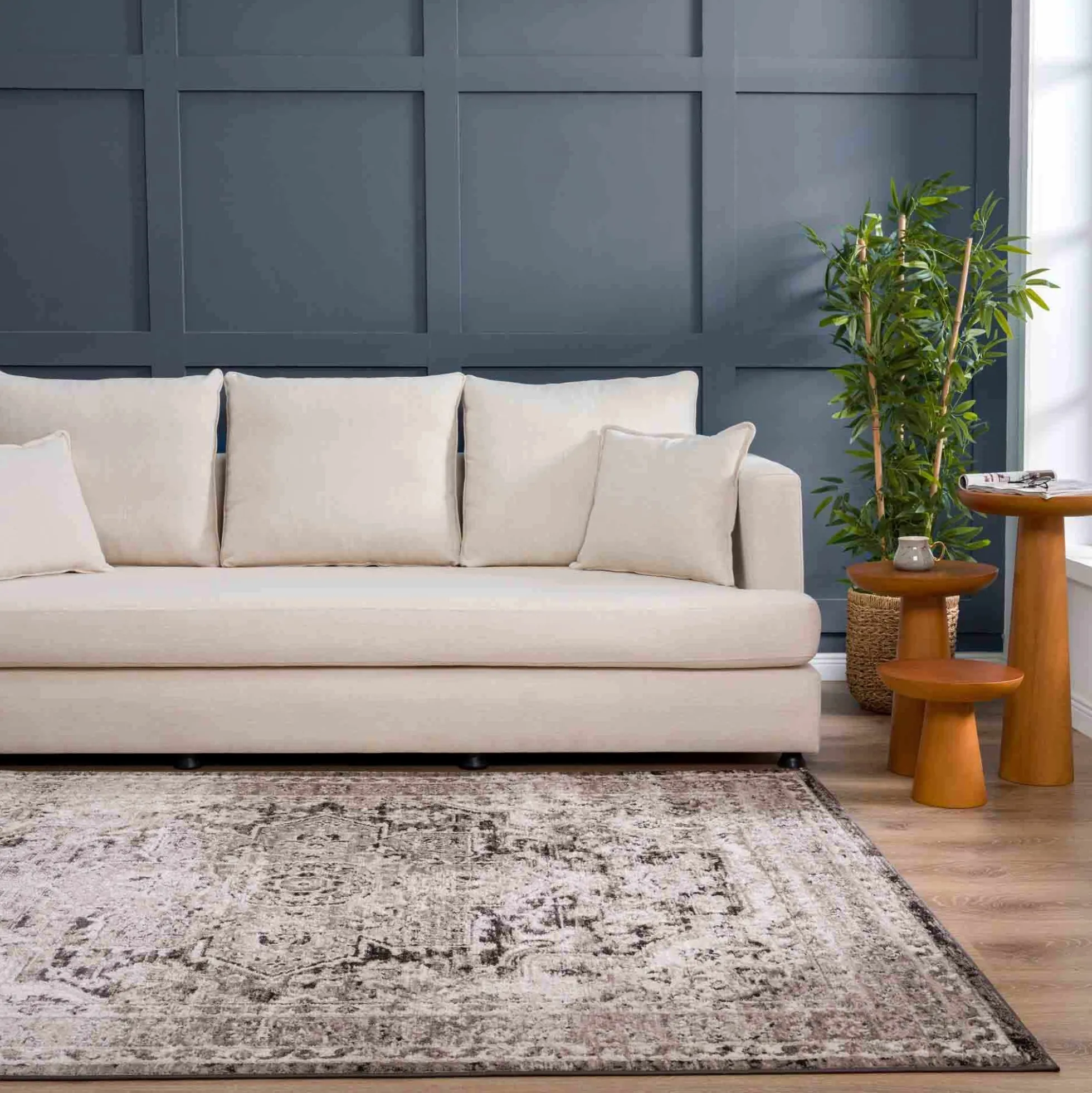 Boutique Rugs - Albie Charcoal & Beige Area Rug - Clearance