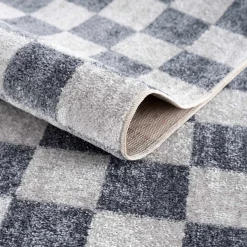 Boutique Rugs - Alie Gray Checkered Washable Area Rug