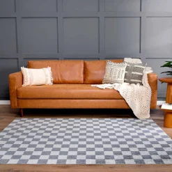 Boutique Rugs - Alie Gray Checkered Washable Area Rug