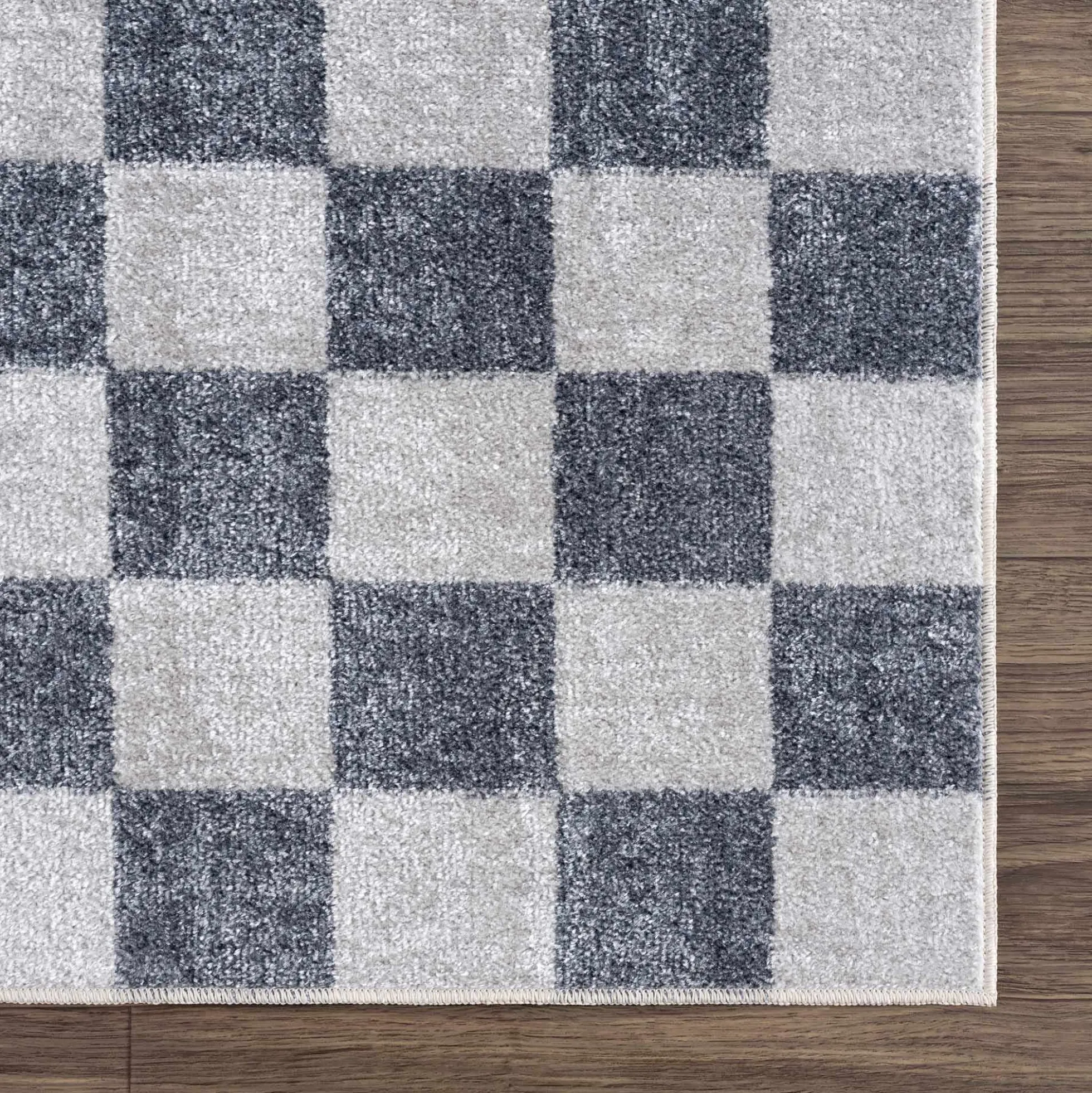 Boutique Rugs - Alie Gray Checkered Washable Area Rug