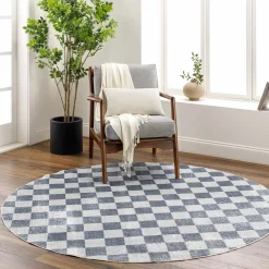 Boutique Rugs - Alie Gray Checkered Washable Area Rug