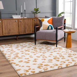 Boutique Rugs - Altin Leopard Print White Area Rug