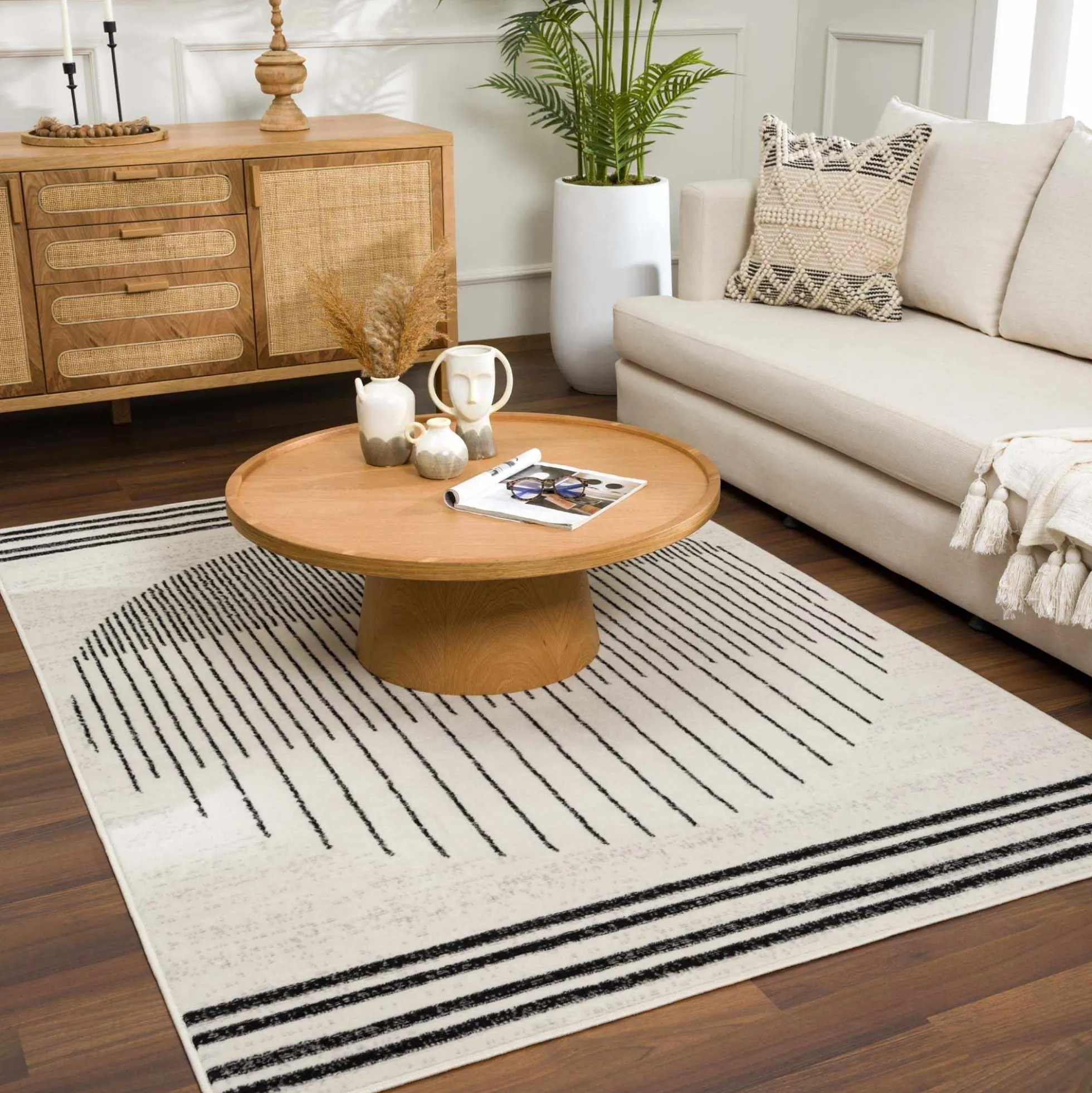 Boutique Rugs - Angus Black&White Geometric Area Rug