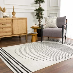 Boutique Rugs - Angus Black&White Geometric Area Rug