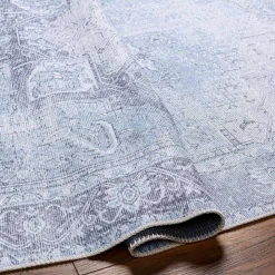 Boutique Rugs - Aqua Rosman Washable Runner & Area Rug