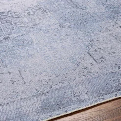 Boutique Rugs - Aqua Rosman Washable Runner & Area Rug