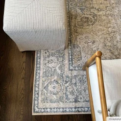 Boutique Rugs - Arias Cream & Blue Washable Area Rug