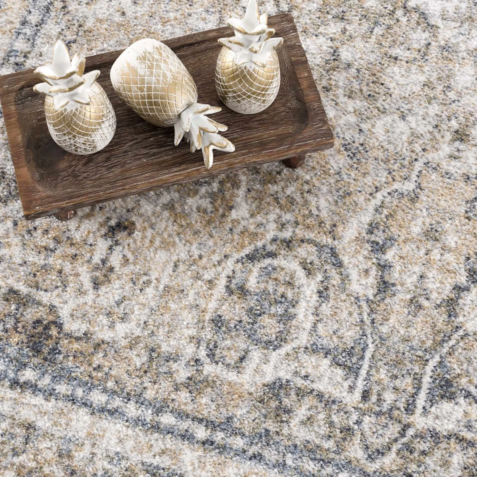 Boutique Rugs - Arias Cream & Blue Washable Area Rug