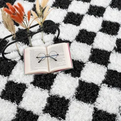 Boutique Rugs - Atira Black & White Checkered Area Rug