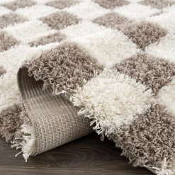Boutique Rugs - Atira Brown Checkered Area Rug