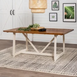 Brennan Solid Wood Trestle Dining Table