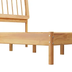 Cama Mid-Century Modern Solid Wood Spindle Bedframe