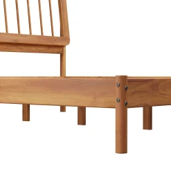 Cama Mid-Century Modern Solid Wood Spindle Bedframe