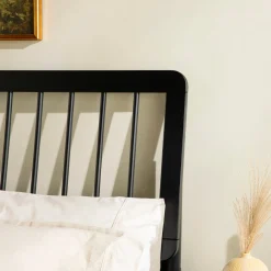 Cama Mid-Century Modern Solid Wood Spindle Bedframe