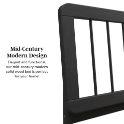 Cama Mid-Century Modern Solid Wood Spindle Bedframe
