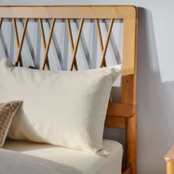 Cama X Spindle Mid-Century Modern Solid Wood Bed