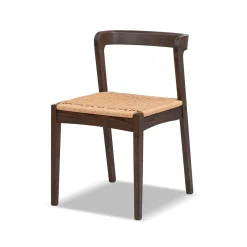 Capri Woven Seat Oak Wood Dining Chair