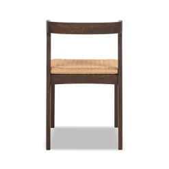 Capri Woven Seat Oak Wood Dining Chair