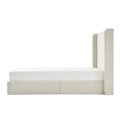 Carmen 52.3' Upholstered Wingback King Bedframe