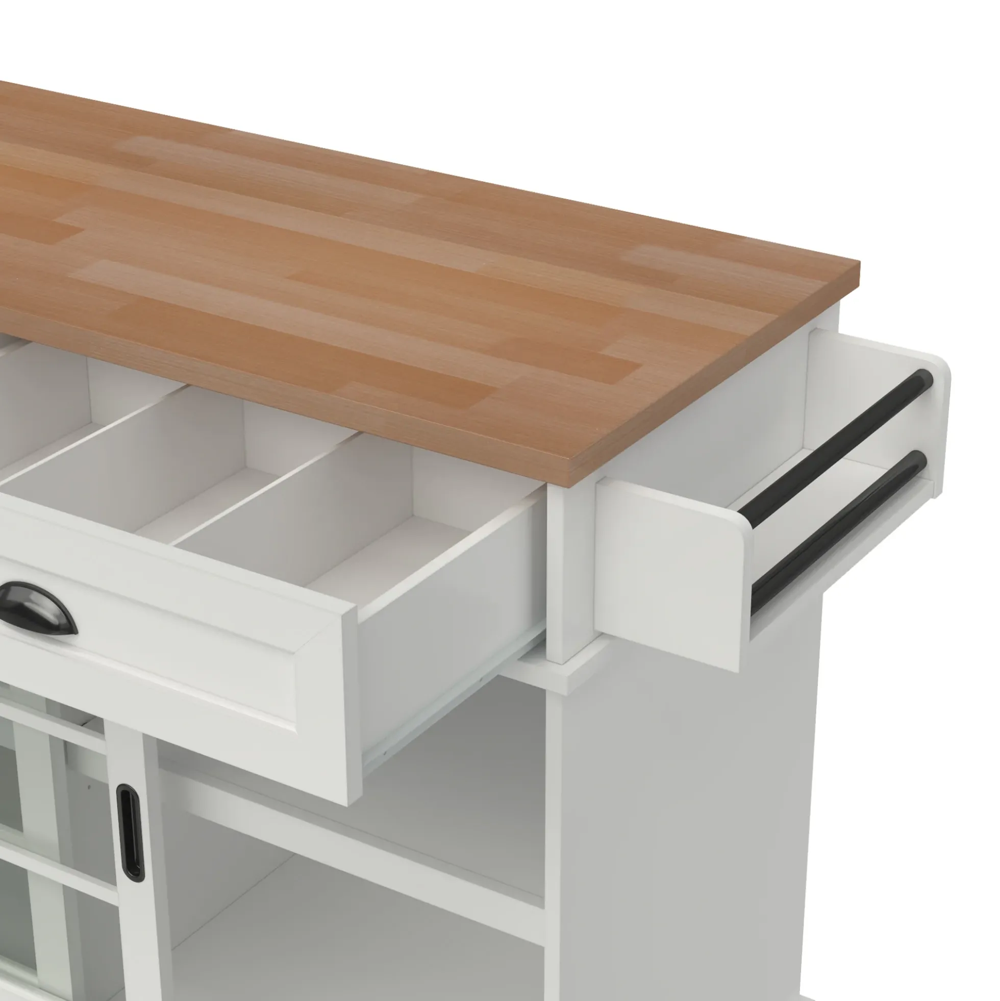 Carolina Free-Standing 48" Kitchen Island with Storage