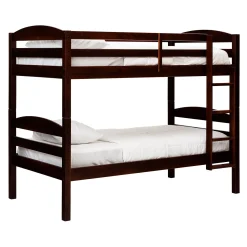 Carolina Transitional Solid Wood Twin-over-Twin Bunk Bed