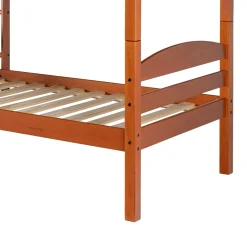 Carolina Transitional Solid Wood Twin-over-Twin Bunk Bed