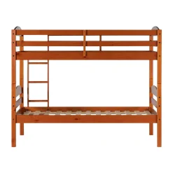 Carolina Transitional Solid Wood Twin-over-Twin Bunk Bed