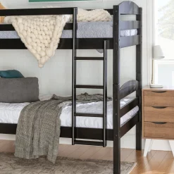 Carolina Transitional Solid Wood Twin-over-Twin Bunk Bed
