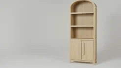 Chantelle Modern Arched Bookshelf with Cabinet