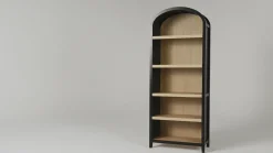 Chantelle Modern Arched Bookshelf with Open Shelves