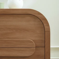 Chantelle Modern Curve Design 2-Drawer Nightstand