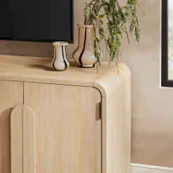 Chantelle Modern Curved Buffet Sideboard and TV Stand