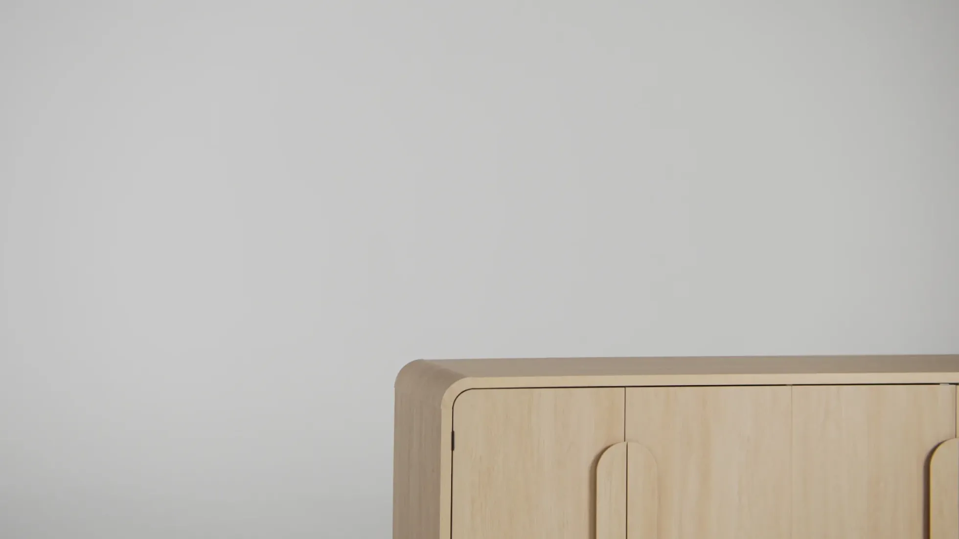 Chantelle Modern Curved Buffet Sideboard and TV Stand