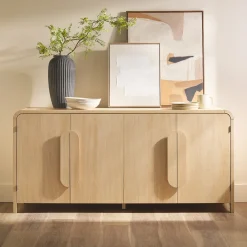 Chantelle Modern Curved Buffet Sideboard and TV Stand